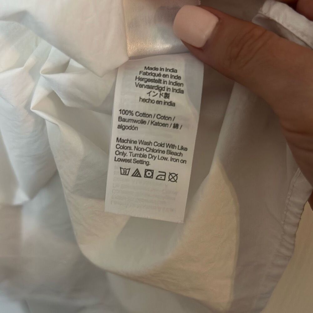 J. Crew Women's Cotton Sleeveless Keyhole Tie Back Ruffle Blouse Top White Small - Picture 5 of 9